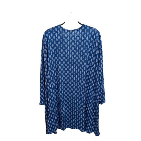 Lularoe CAROLINE Womens Size XL Blue Print Caroline Cozy Cardigan Sweater - NWT - Picture 6 of 10